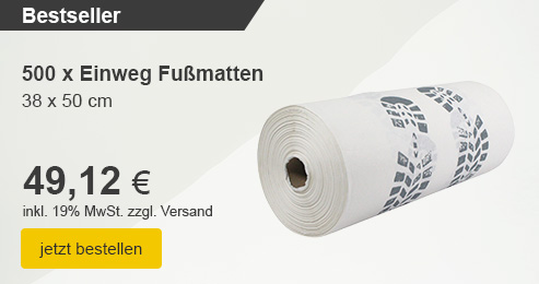 Unser Bestseller: Einweg-Fußmatten Automatte 500 Stück