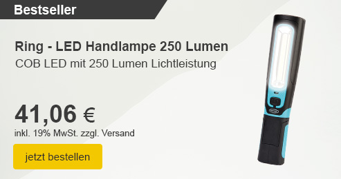 Unser Bestseller: Ring LED Handlampe mit 250 Lumen