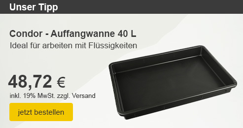 Unser Tipp: Auffangwanne